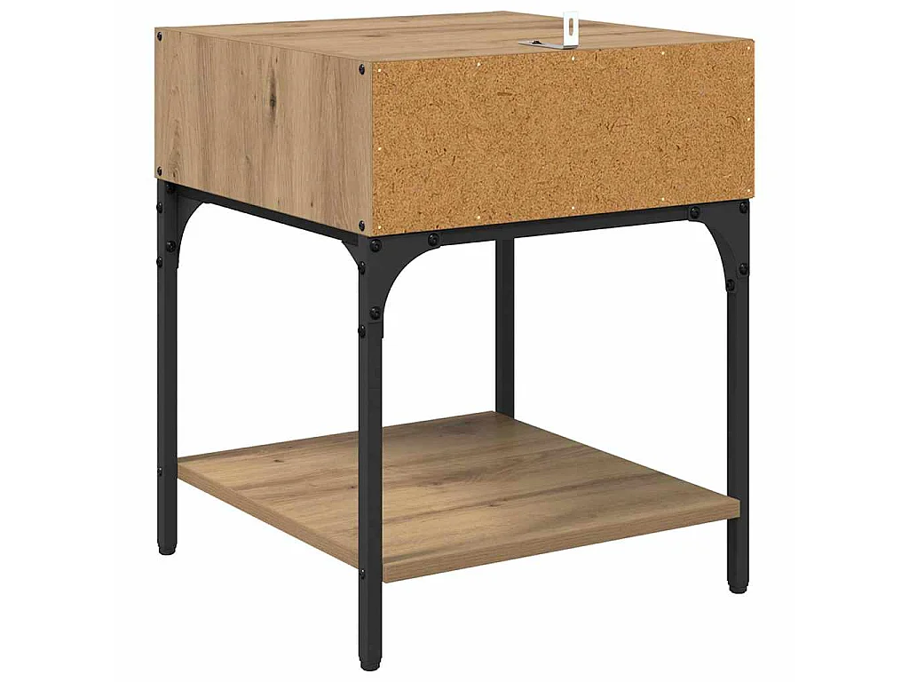 Table de chevet Chêne artisanal 40 x 40 x 50 cm