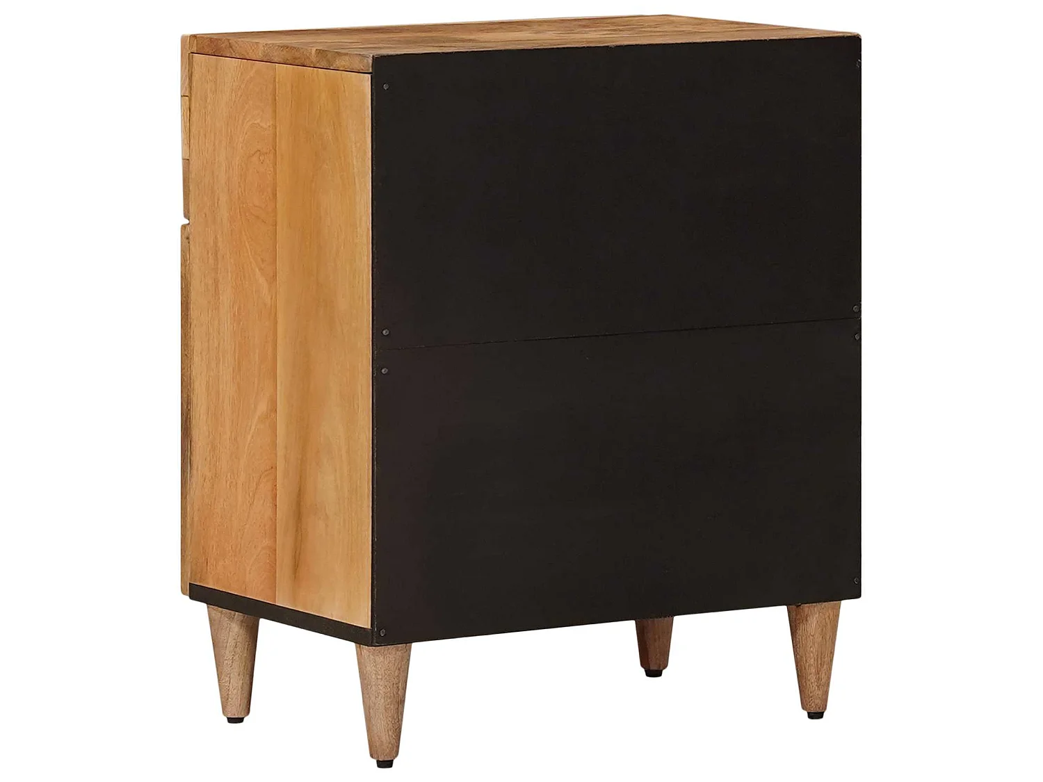 Armario de Noche Natural 50 x 33 x 60 cm Madera de mango maciza