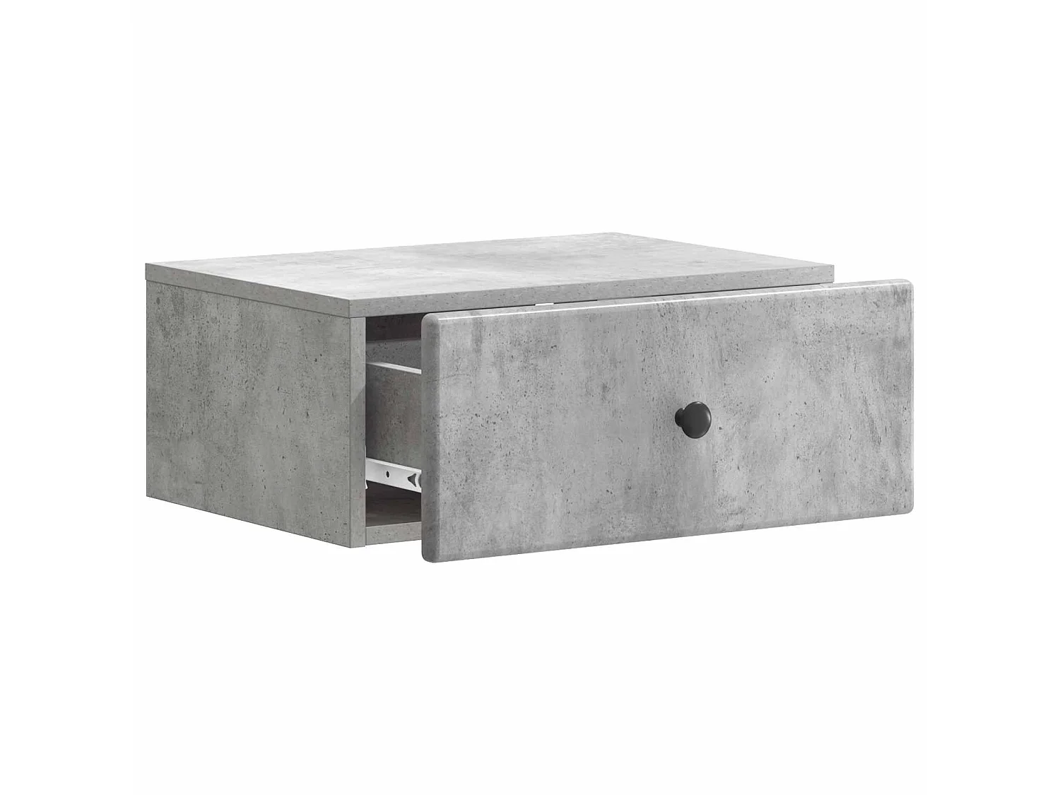 Table de chevet mural Gris béton 49 x 34,5 x 20 cm