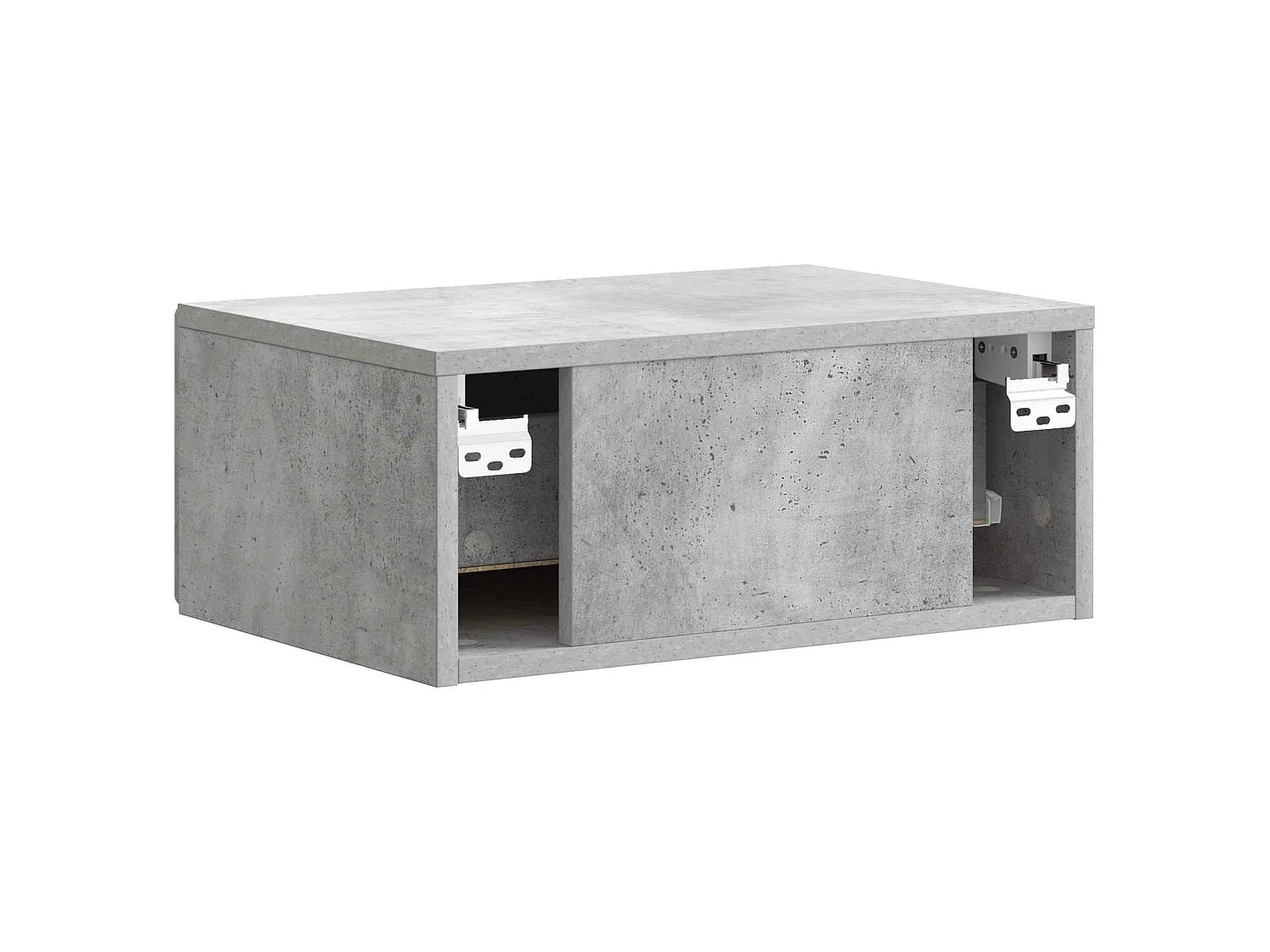 Table de chevet mural Gris béton 49 x 34,5 x 20 cm