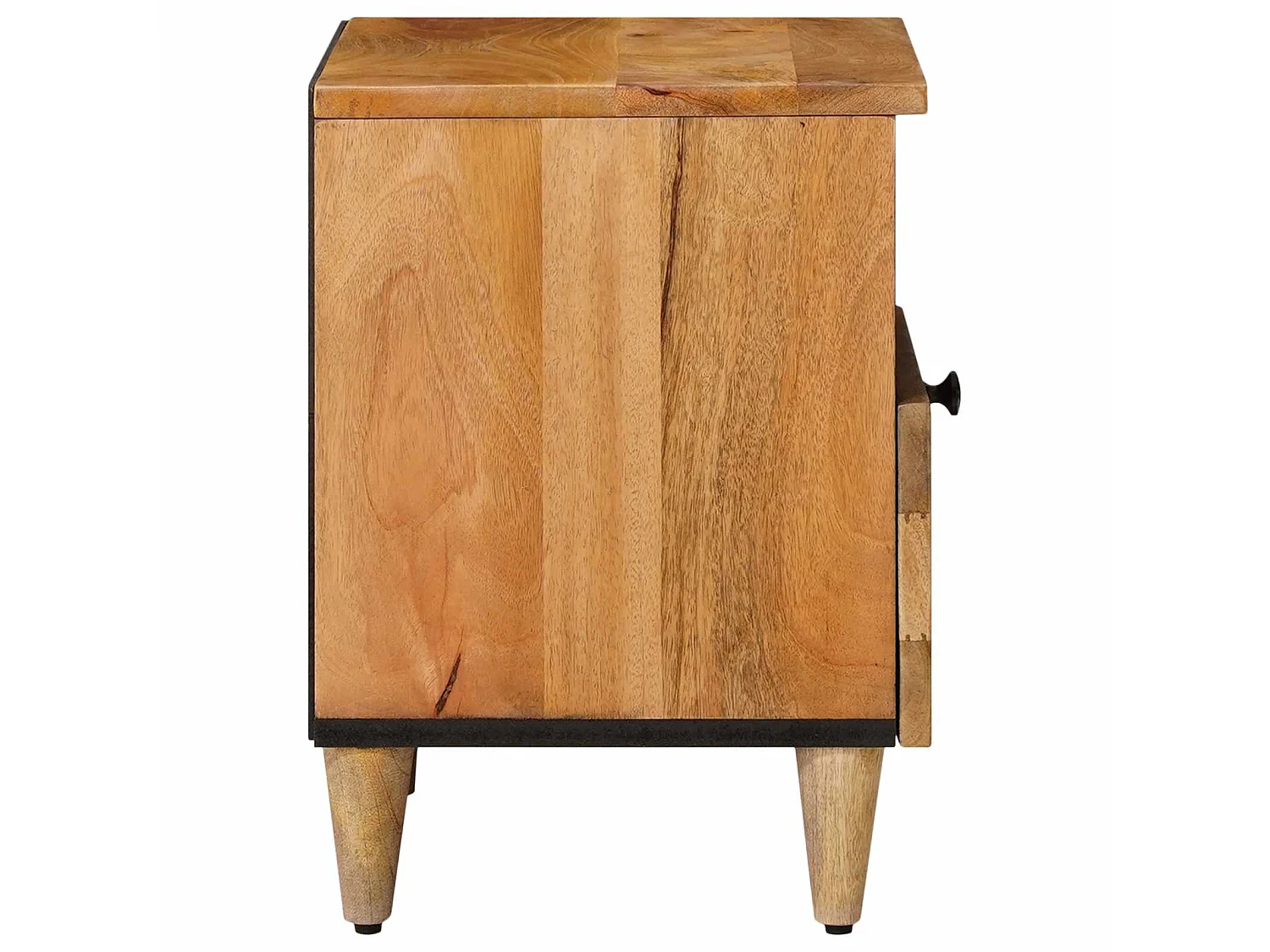 Armario de Noche Natural 40 x 33 x 46 cm Madera de mango maciza