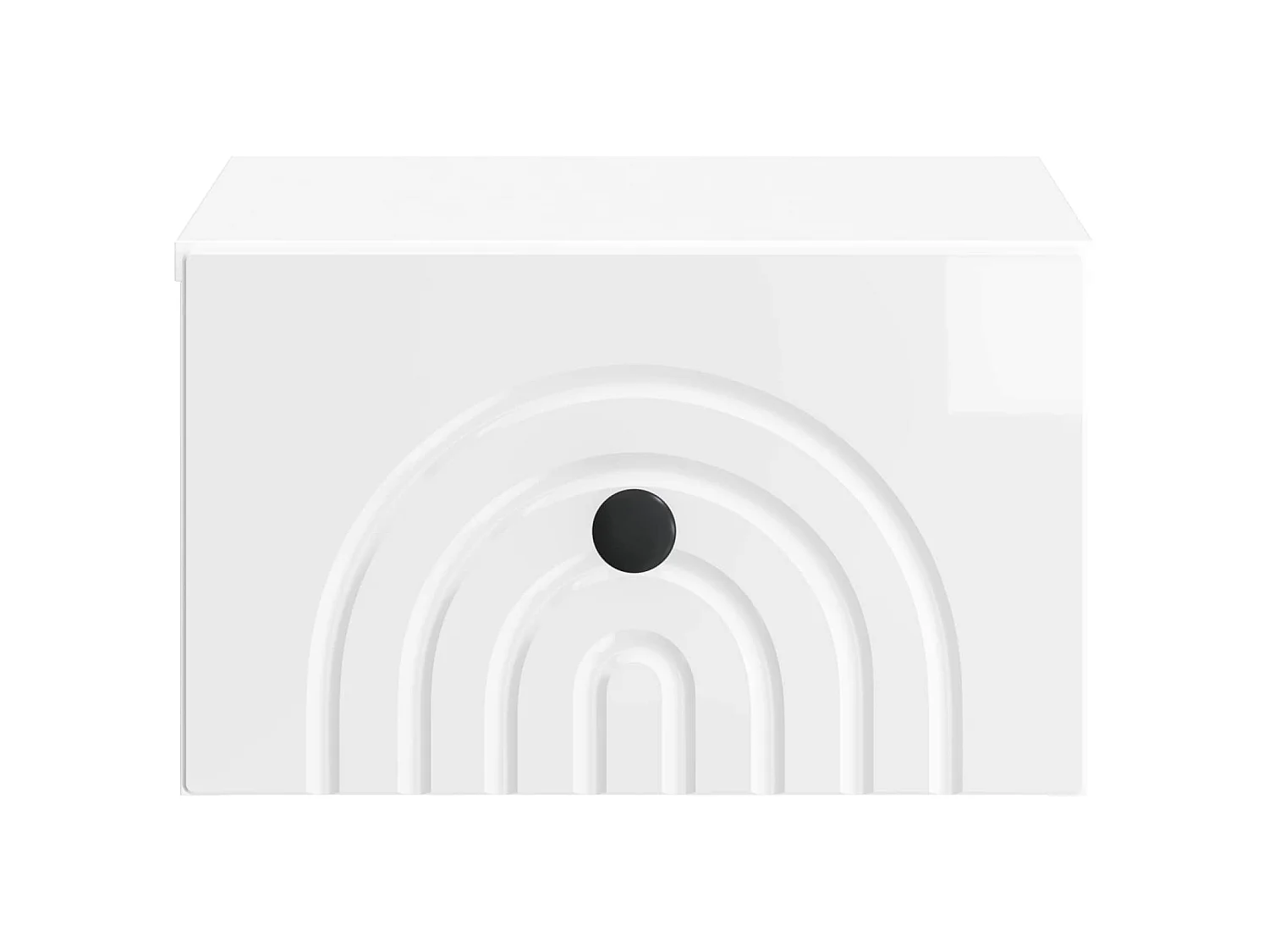 Table de chevet mural Blanc brillant 33 x 34,5 x 20 cm