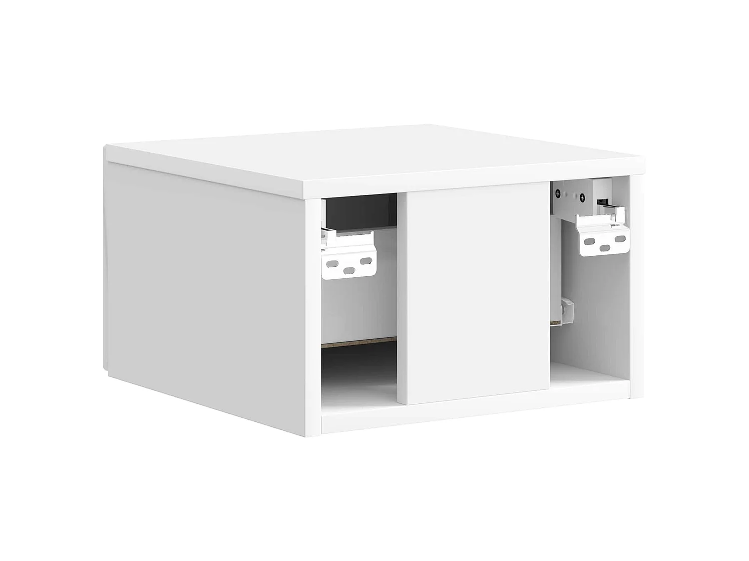 Table de chevet mural Blanc brillant 33 x 34,5 x 20 cm