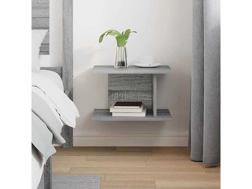 Table de chevet Gris Sonoma 40 x 30 x 25 cm Bois d'ingénierie
