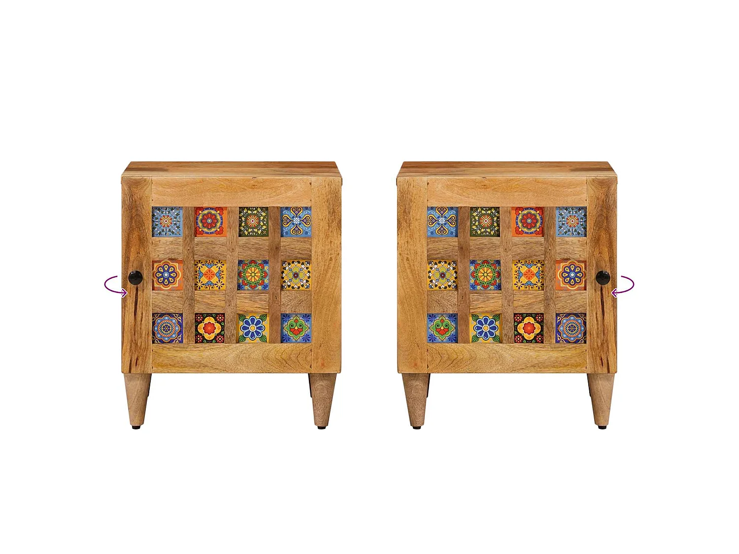 Armario de Noche Natural 40 x 33,5 x 46 cm