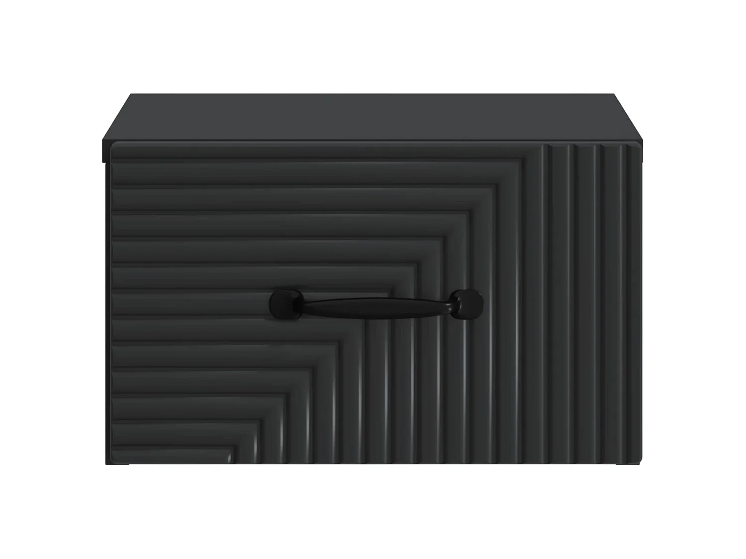 Table de chevet mural avec tiroir Noir 34,5 x 33 x 20 cm