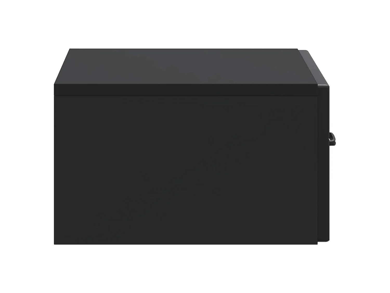 Table de chevet mural avec tiroir Noir 49 x 34,5 x 20 cm