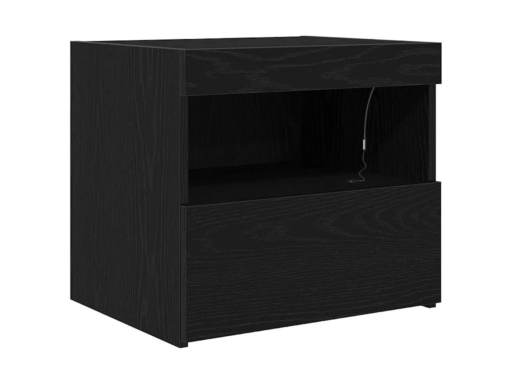 Cabinet de Noche con cajón Roble negro 50 x 40 x 45 cm