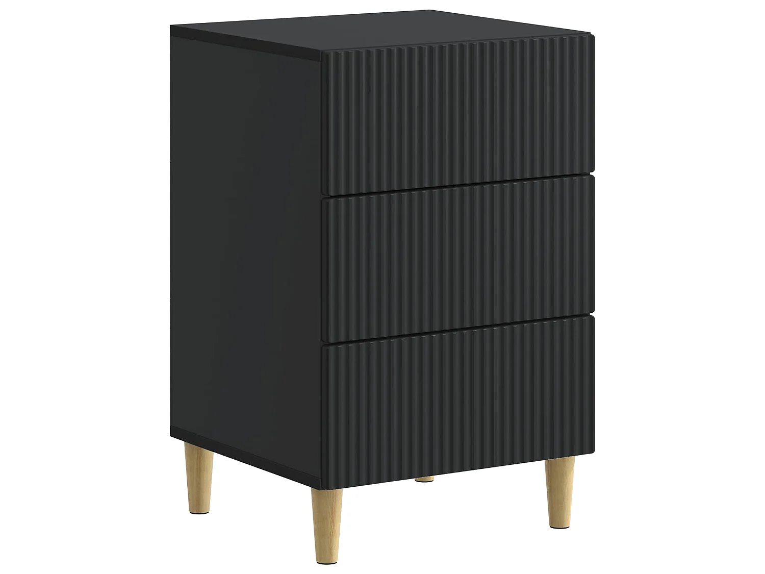 Table de chevet Noir 43 x 41 x 66,5 cm Bois d'ingénierie