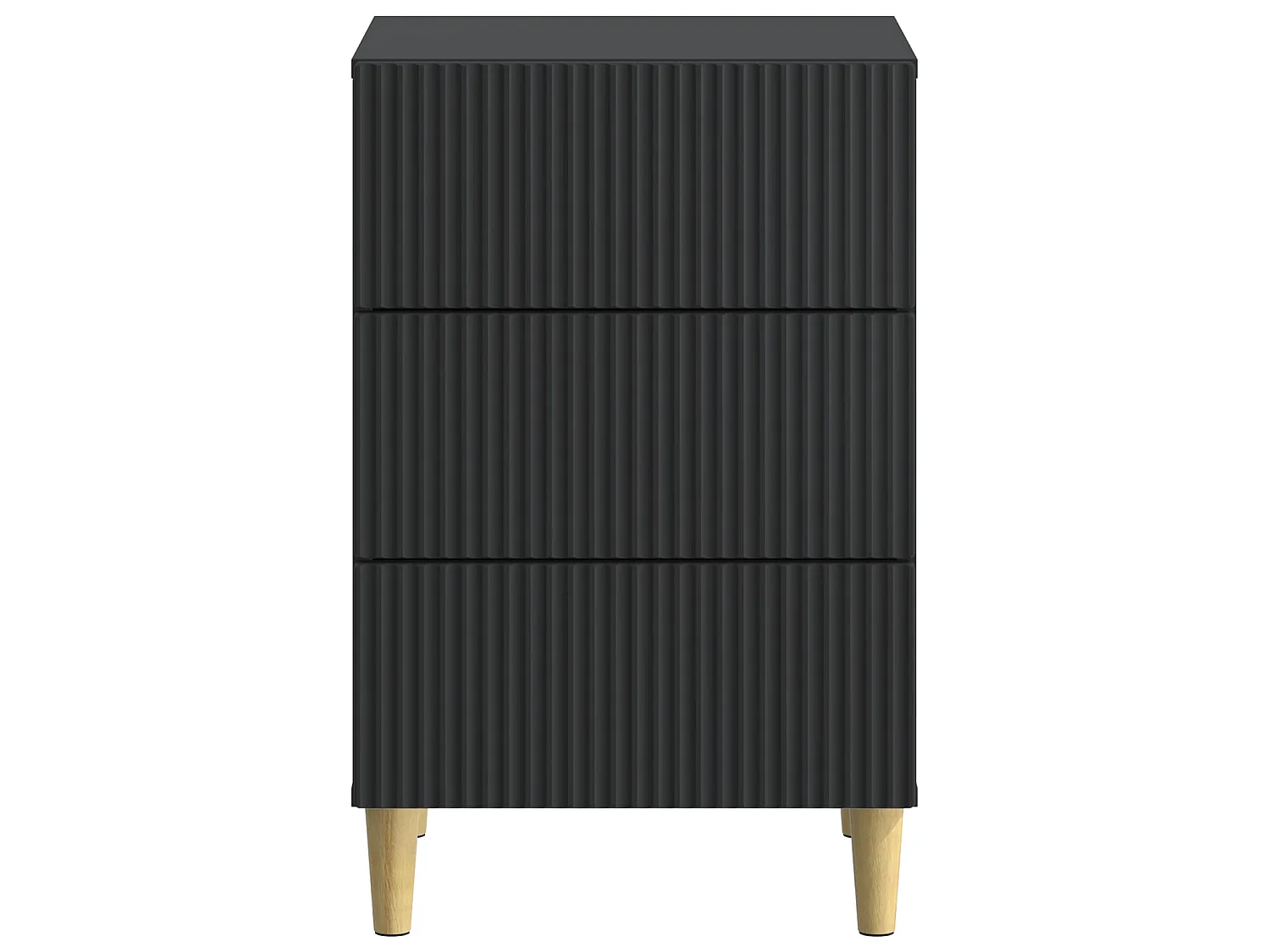 Table de chevet Noir 43 x 41 x 66,5 cm Bois d'ingénierie