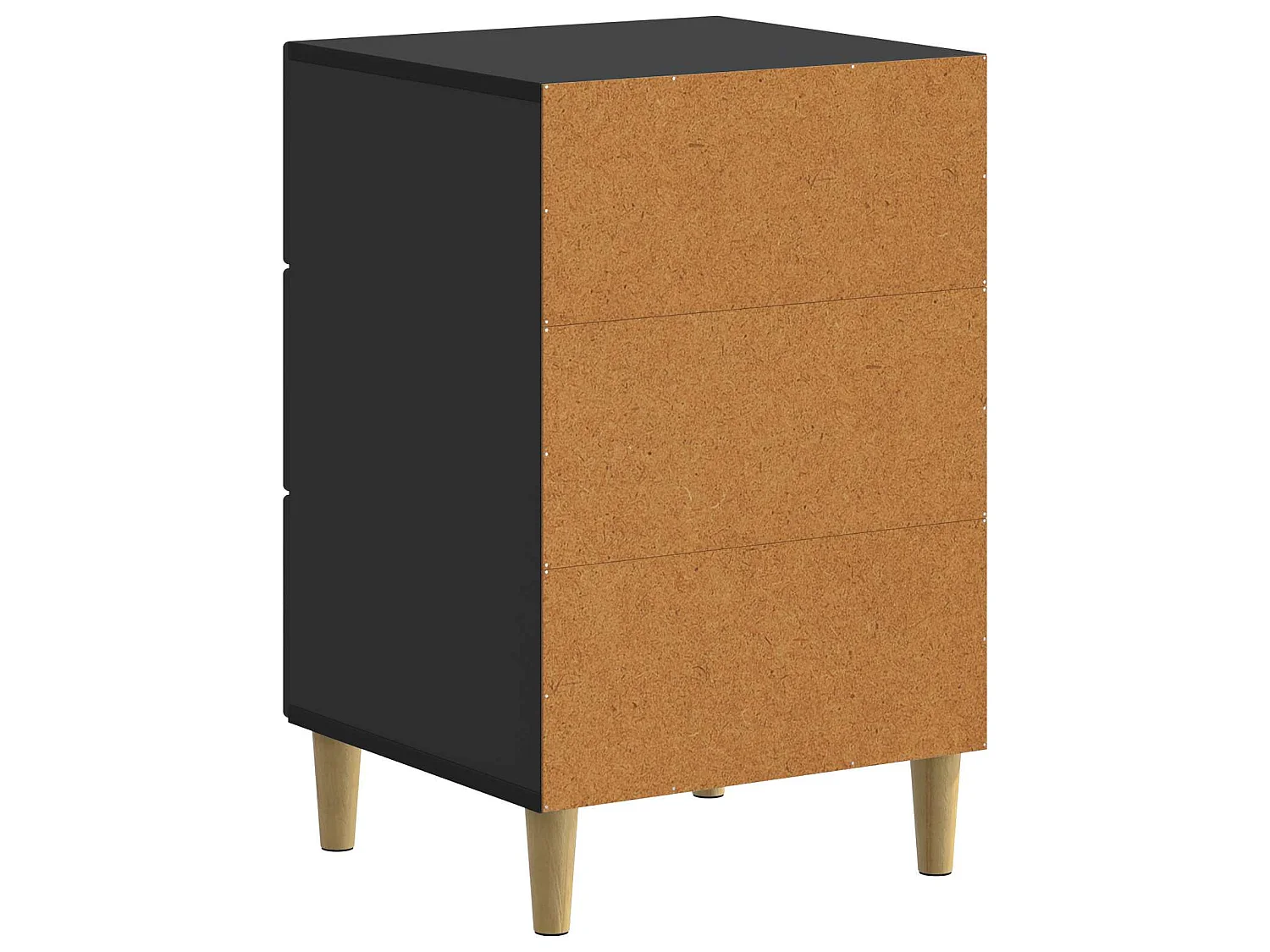 Table de chevet Noir 43 x 41 x 66,5 cm Bois d'ingénierie