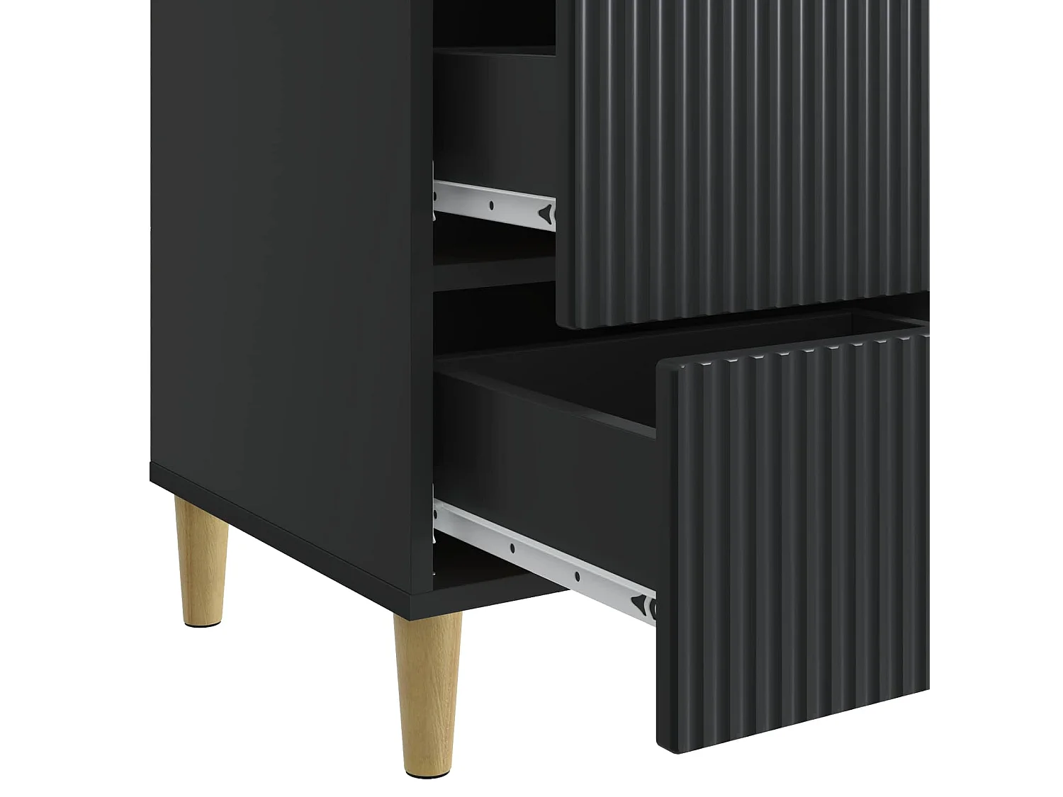 Table de chevet Noir 43 x 41 x 66,5 cm Bois d'ingénierie