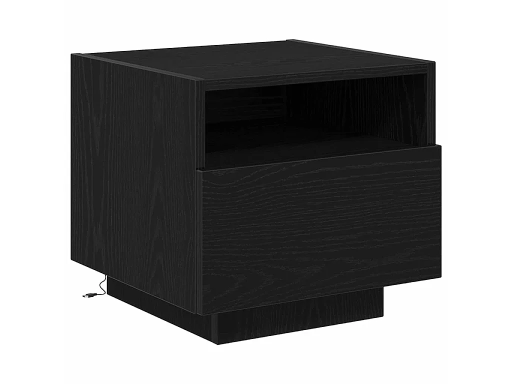 Table de chevet Chêne noir 40 x 39 x 37 cm Bois d'ingénierie