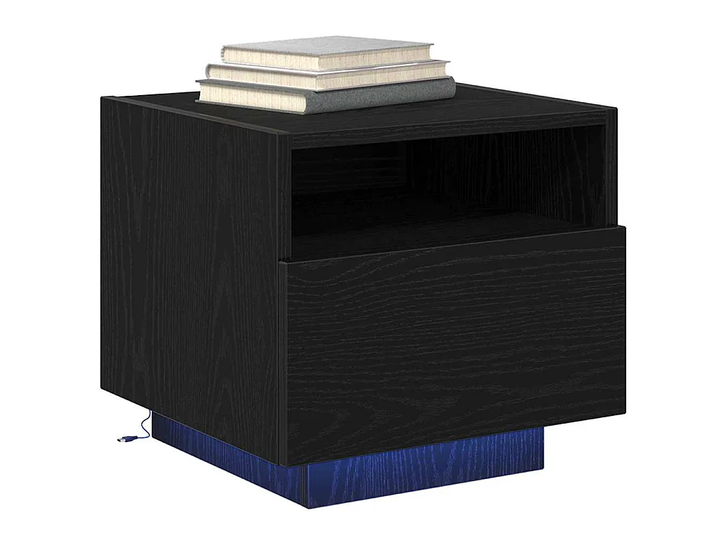 Table de chevet Chêne noir 40 x 39 x 37 cm Bois d'ingénierie
