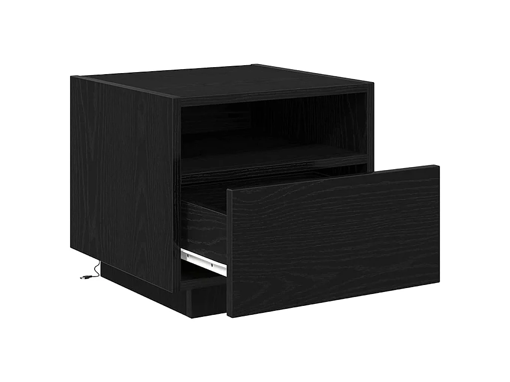 Table de chevet Chêne noir 40 x 39 x 37 cm Bois d'ingénierie