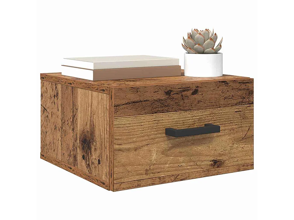 Table de chevet Bois ancien 35 x 35 x 20 cm Bois d'ingénierie