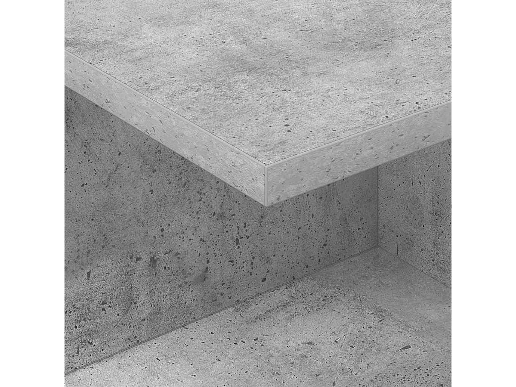 Mesita de Noche 2 piezas Gris Concreto 40 x 30 x 25 cm
