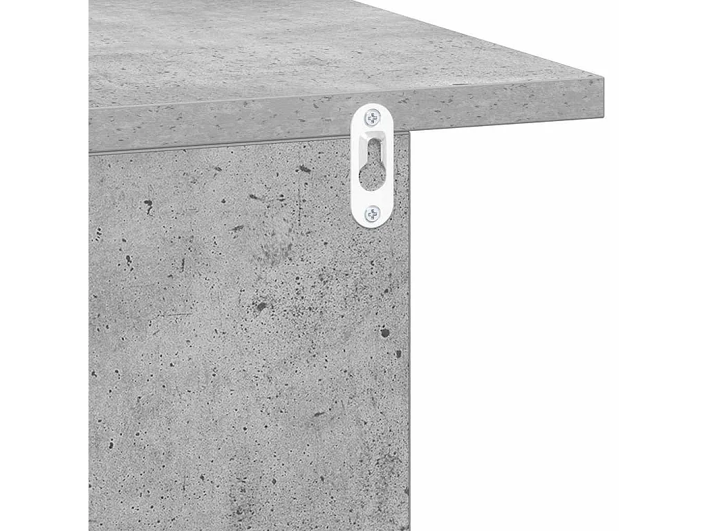 Mesita de Noche 2 piezas Gris Concreto 40 x 30 x 25 cm
