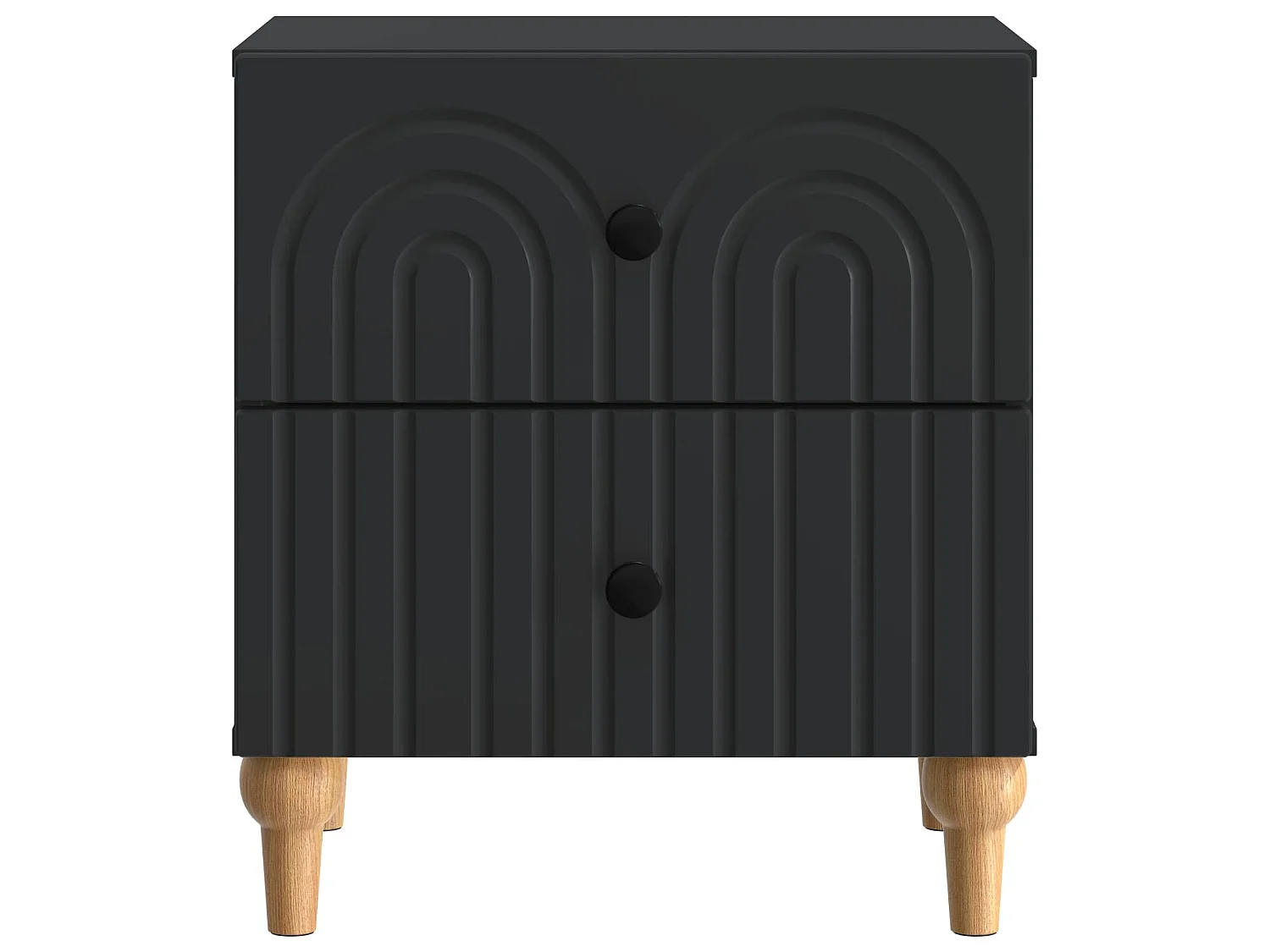 Table de chevet avec tiroir 2 pièces Noir 43 x 34,5 x 48 cm