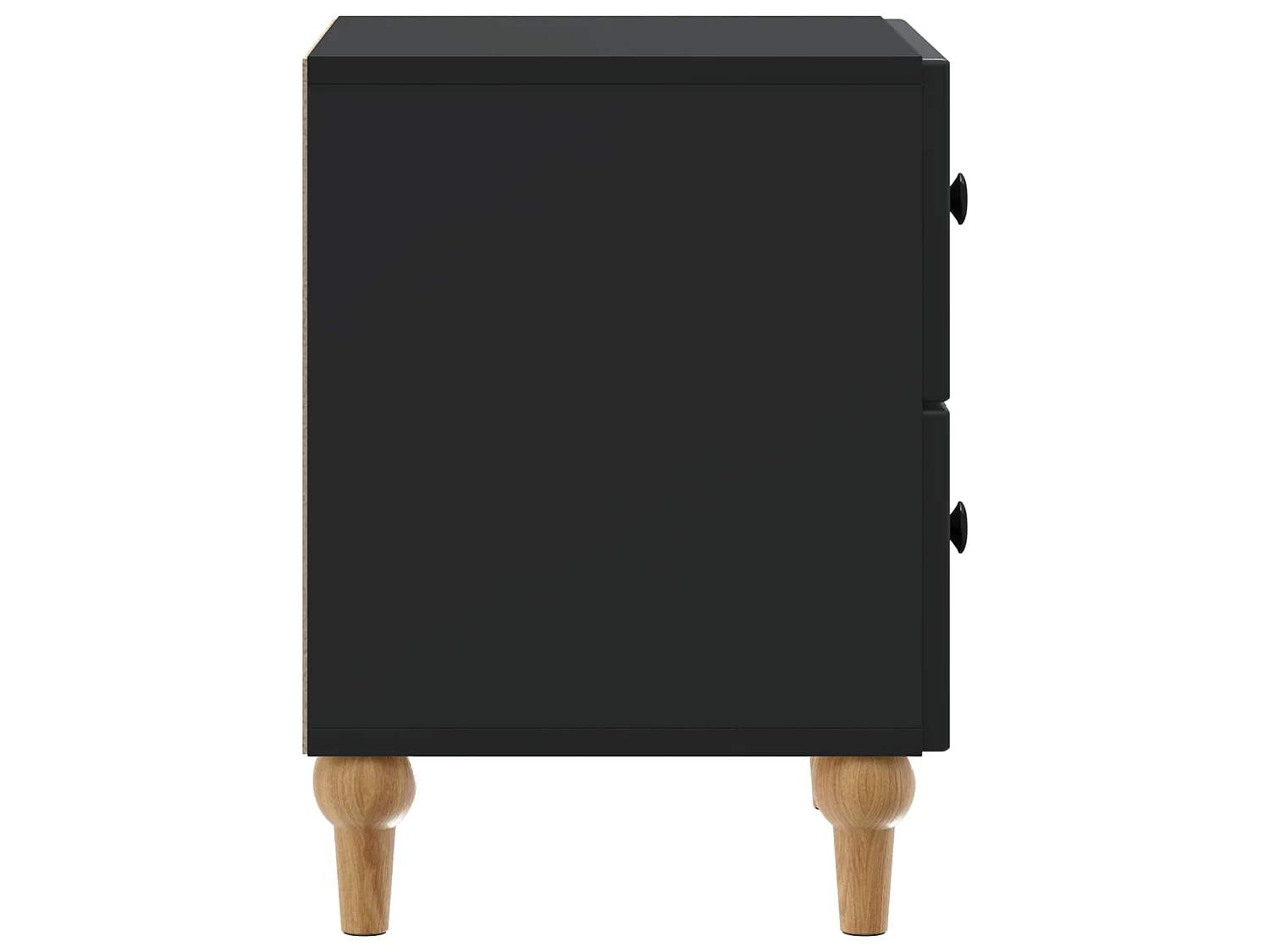 Table de chevet avec tiroir 2 pièces Noir 43 x 34,5 x 48 cm
