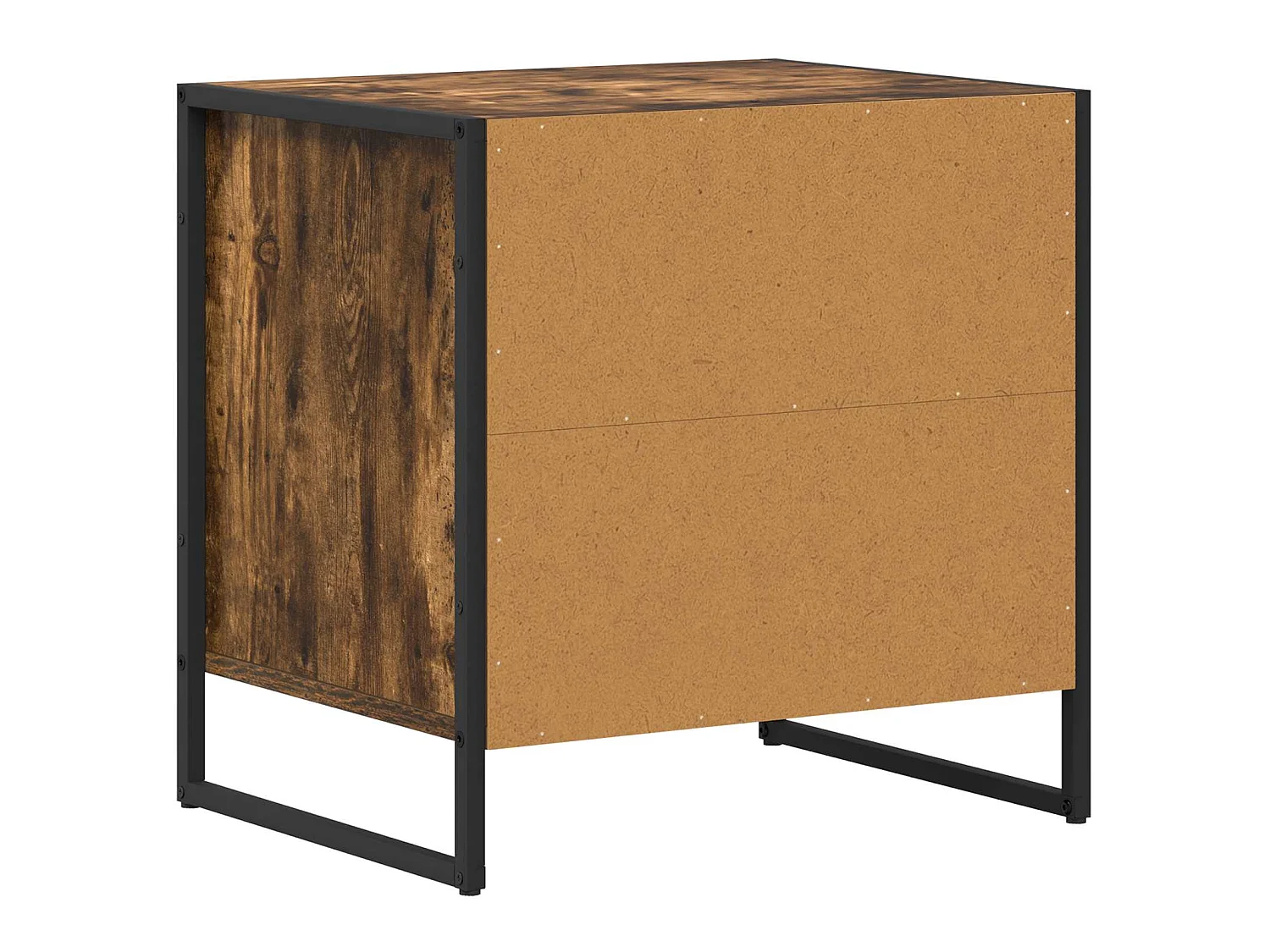 Mesa de Noche con cajón 2 piezas Roble Humo 50 x 39,5 x 50 cm