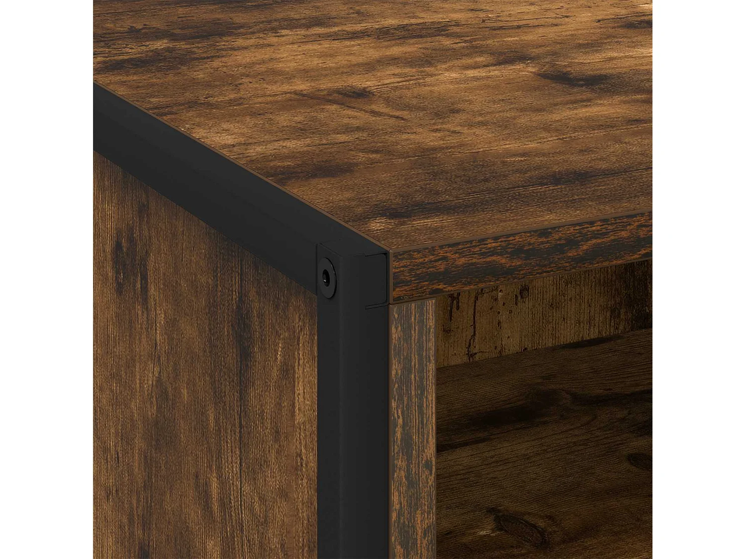 Mesa de Noche con cajón 2 piezas Roble Humo 50 x 39,5 x 50 cm