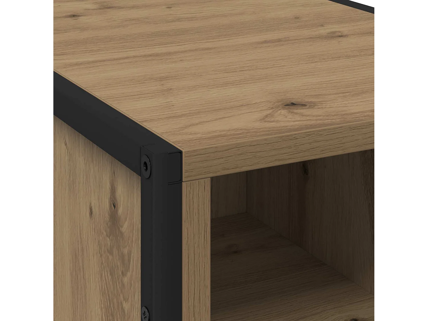 Mesa de Noche 2 piezas Roble Artesanal 39.5 x 30 x 50 cm