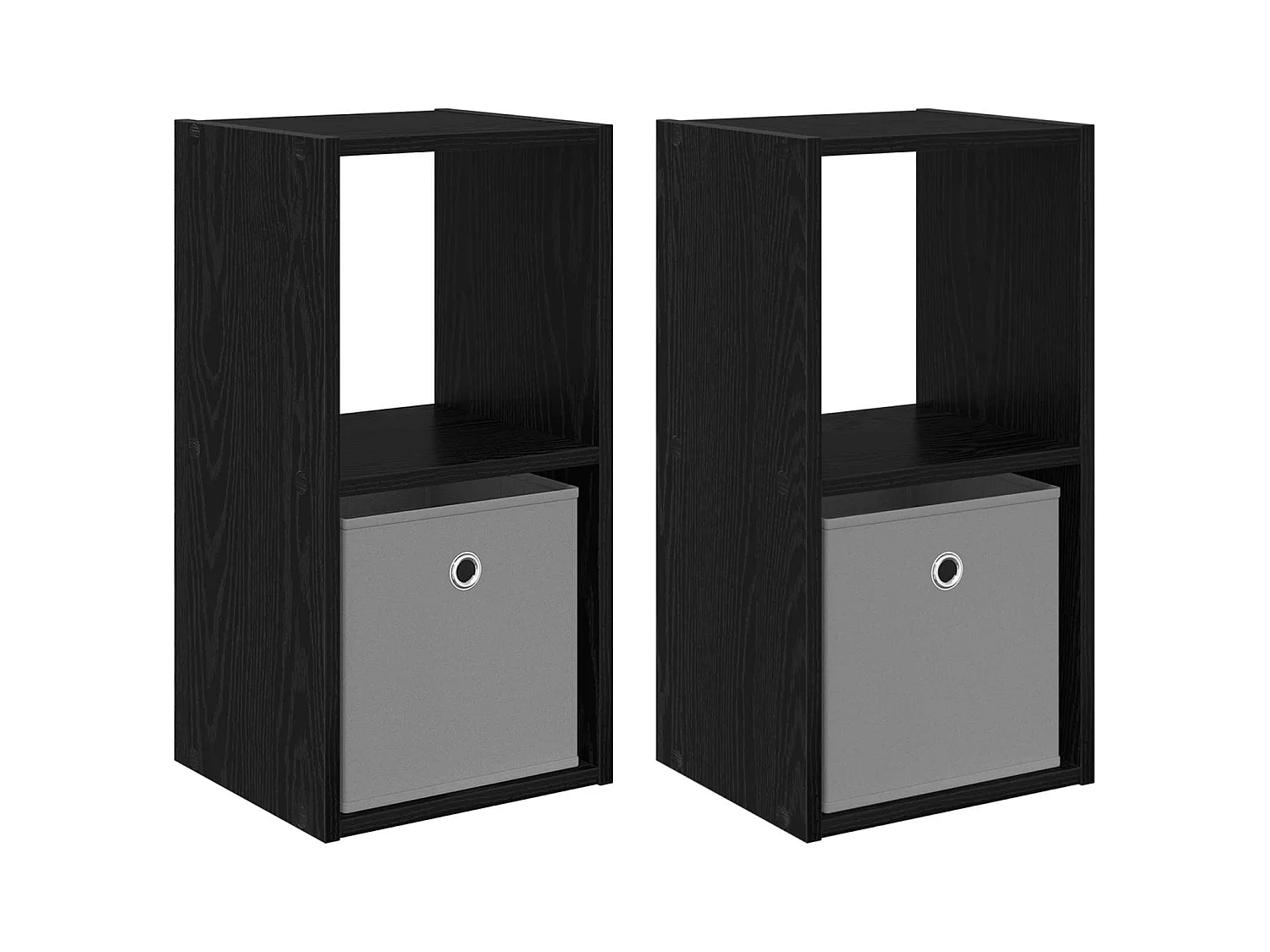 Table de chevet 2 pièces Chêne noir 30,5 x 27 x 59,5 cm