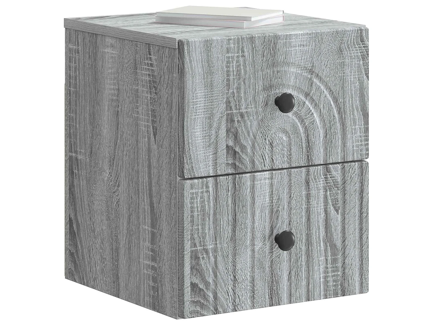 Table de chevet mural 2 pièces Sonoma gris 33 x 34,5 x 40 cm