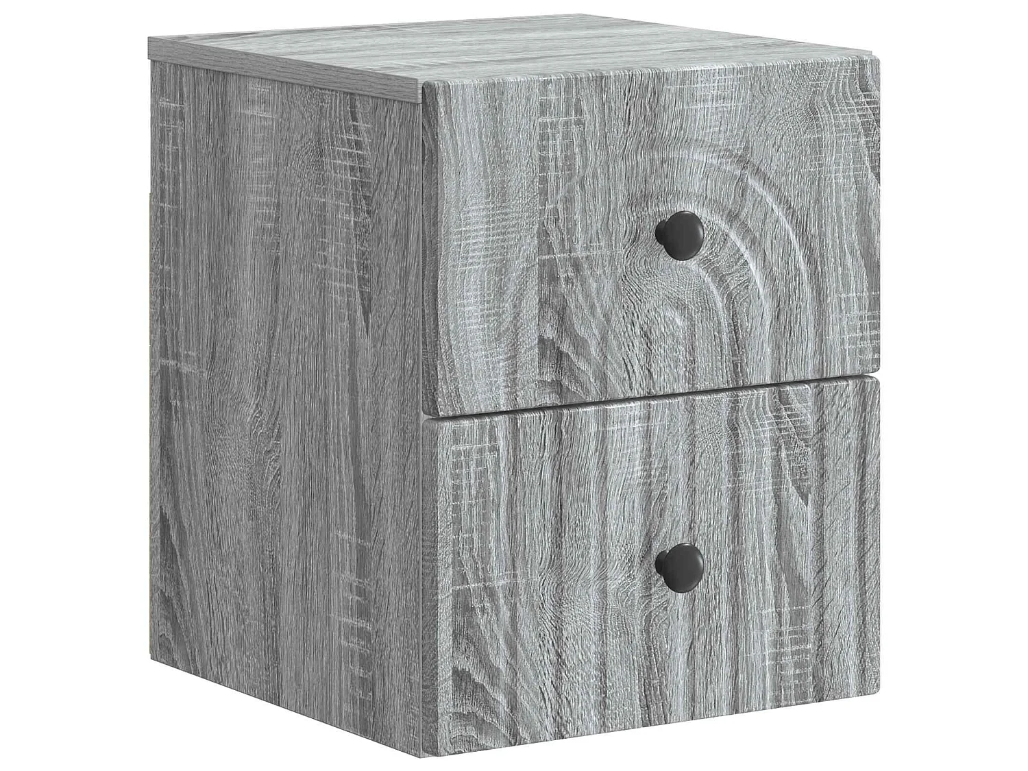 Table de chevet mural 2 pièces Sonoma gris 33 x 34,5 x 40 cm