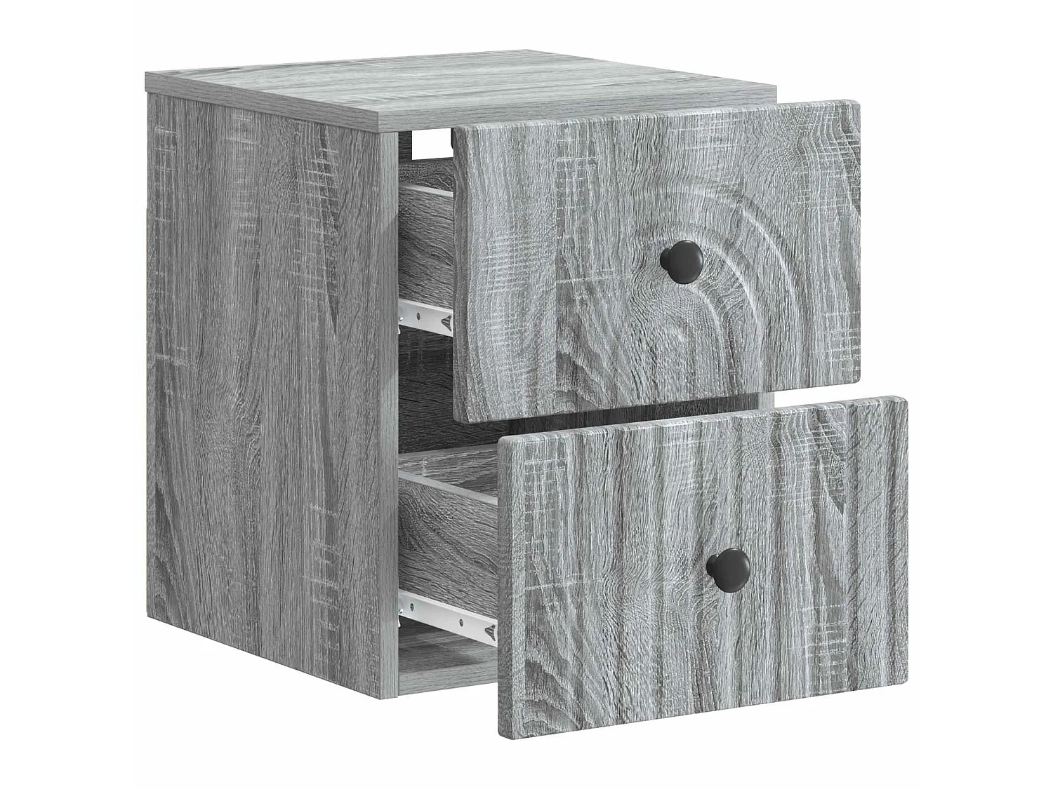 Table de chevet mural 2 pièces Sonoma gris 33 x 34,5 x 40 cm