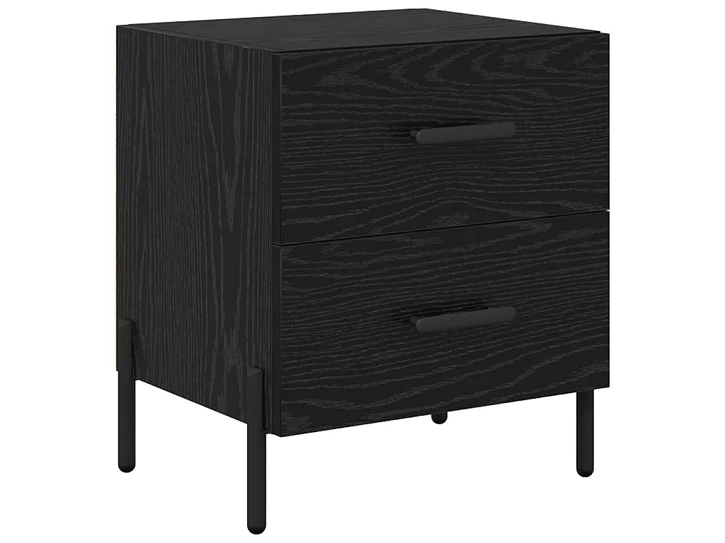 Table de chevet avec tiroir Chêne noir 40 x 35 x 47,5 cm