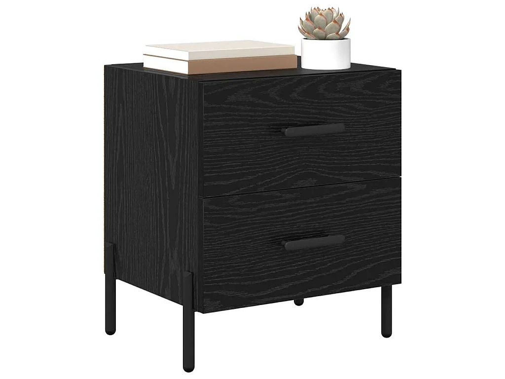 Table de chevet avec tiroir Chêne noir 40 x 35 x 47,5 cm