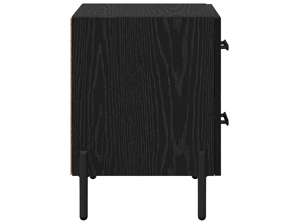 Table de chevet avec tiroir Chêne noir 40 x 35 x 47,5 cm