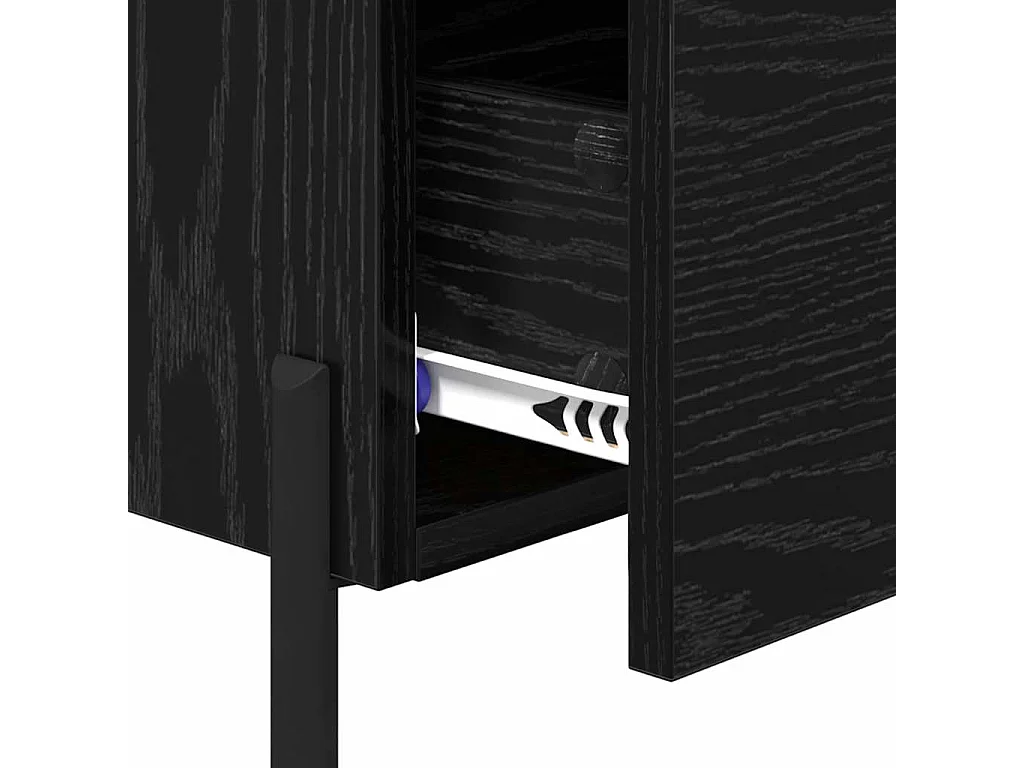 Table de chevet avec tiroir Chêne noir 40 x 35 x 47,5 cm