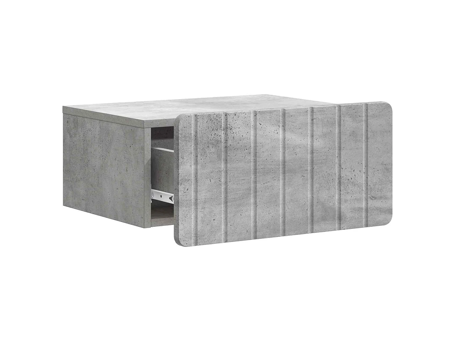 Table de chevet mural Gris béton 49 x 34,5 x 24 cm