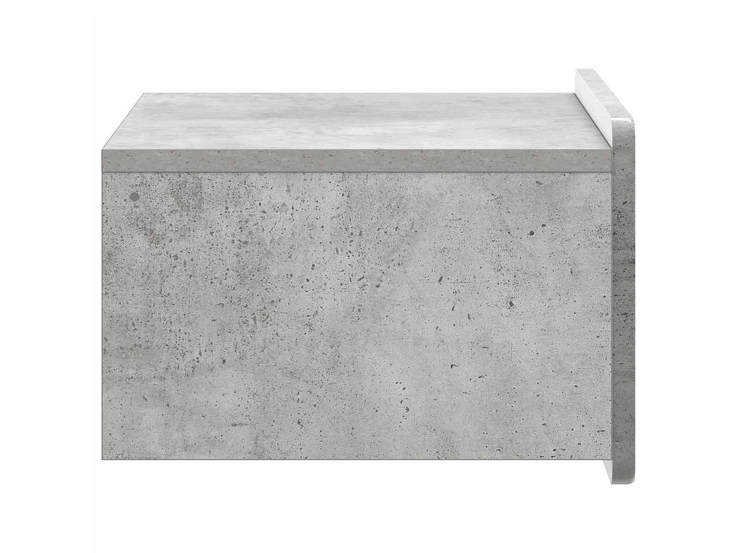 Table de chevet mural Gris béton 49 x 34,5 x 24 cm