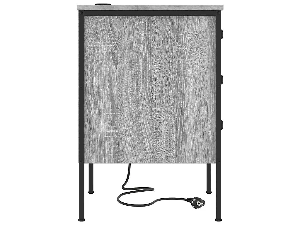 Armario de Noche con cajón 2 piezas Gris sonoma 42 x 41 x 61 cm