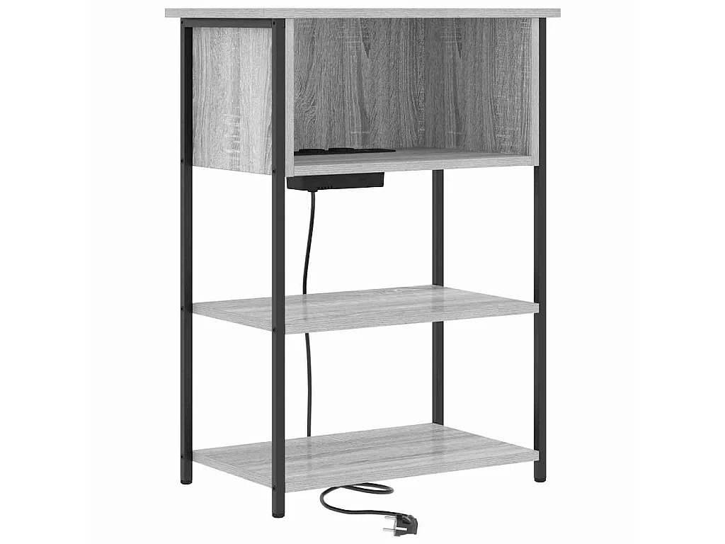 Armario de Noche Gris sonoma 55 x 31 x 76 cm