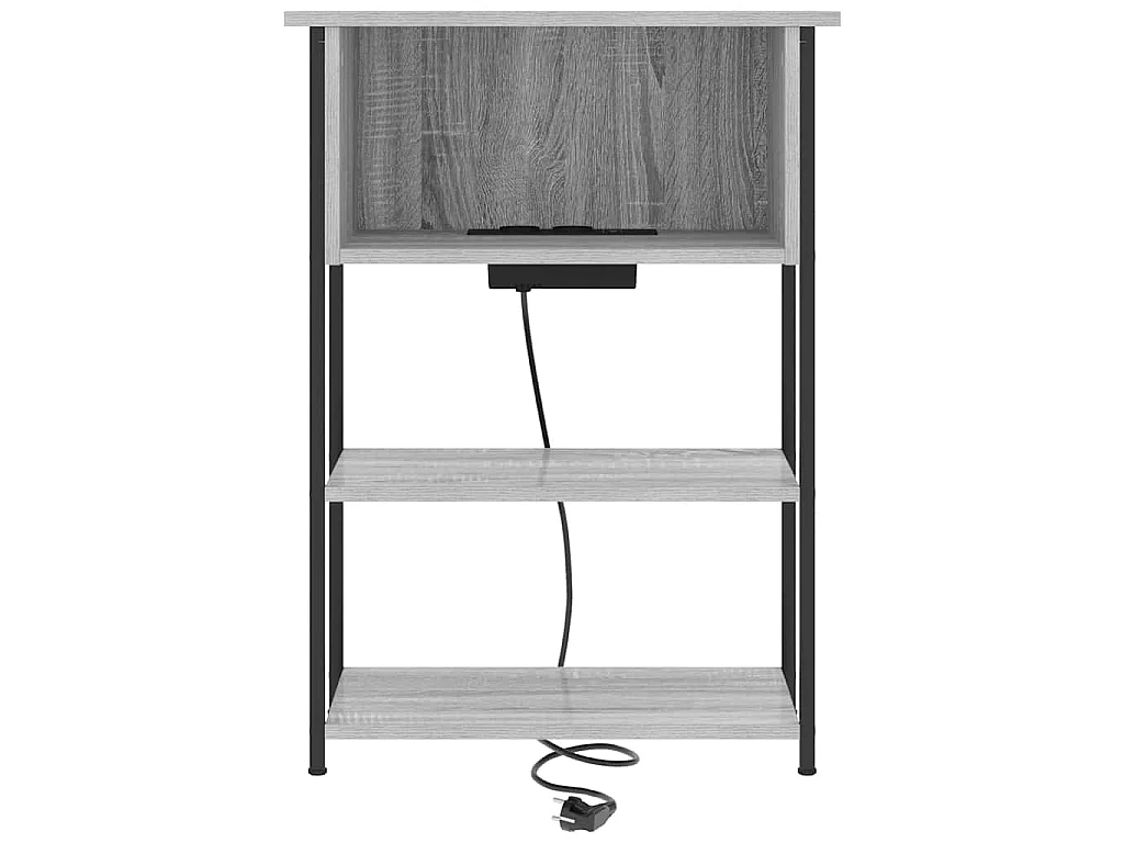 Armario de Noche Gris sonoma 55 x 31 x 76 cm