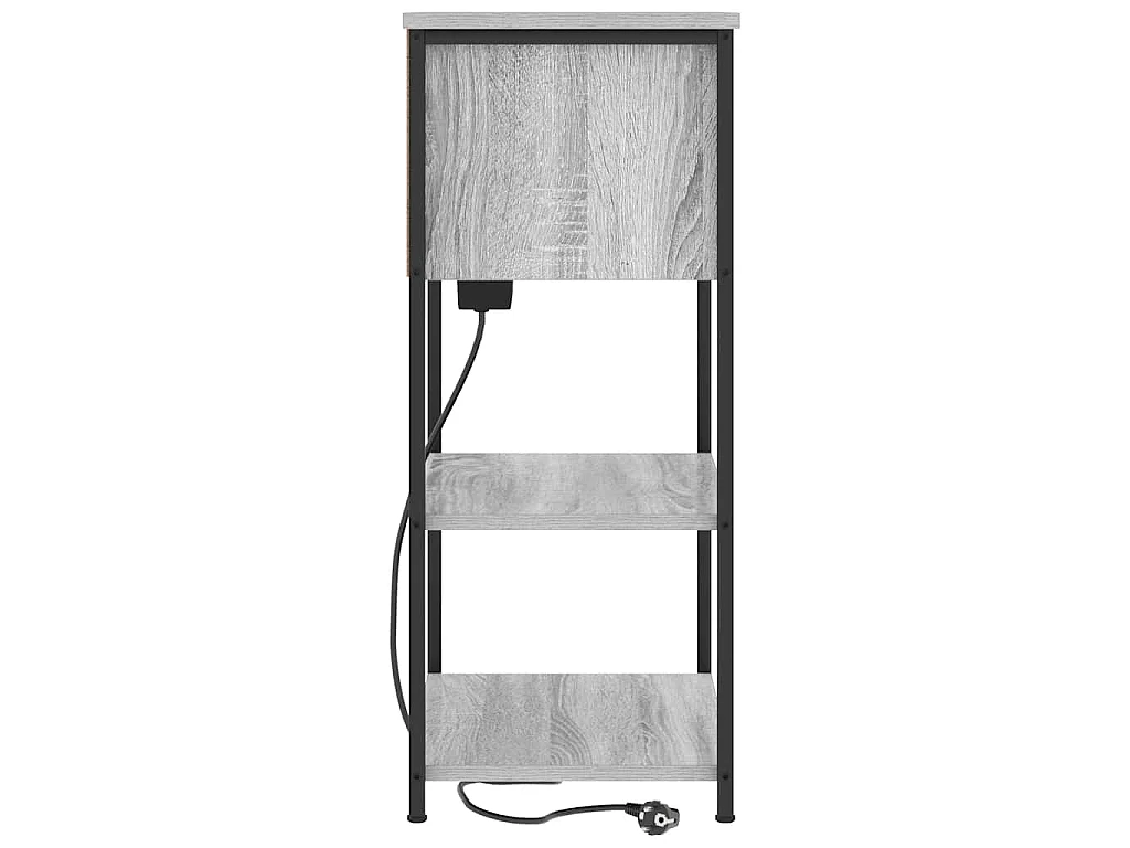 Armario de Noche Gris sonoma 55 x 31 x 76 cm