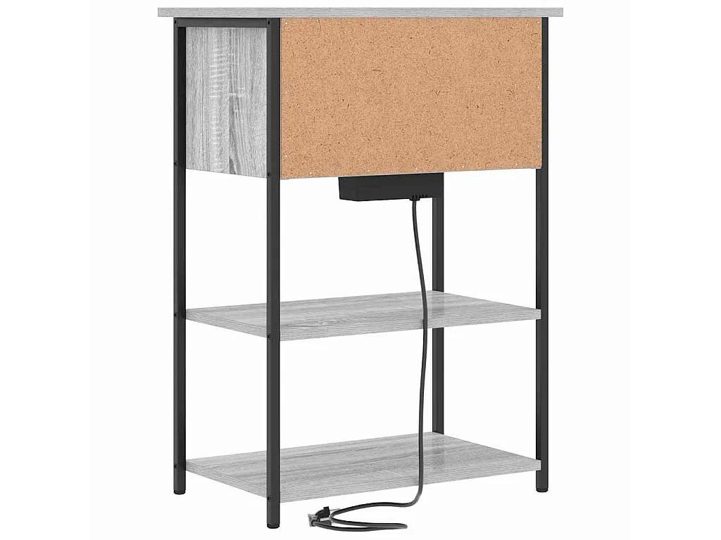 Armario de Noche Gris sonoma 55 x 31 x 76 cm