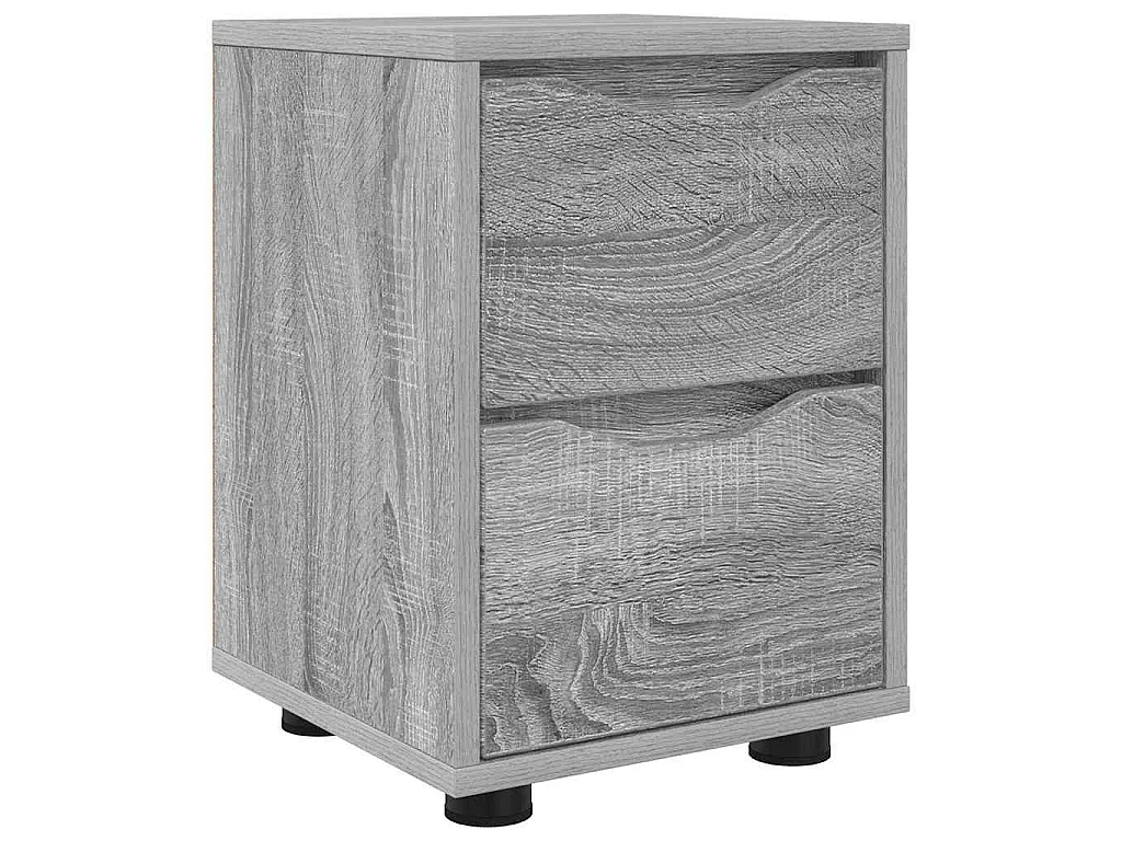 Mesa de Noche con cajón Gris Sonoma 30,5 x 30 x 43 cm