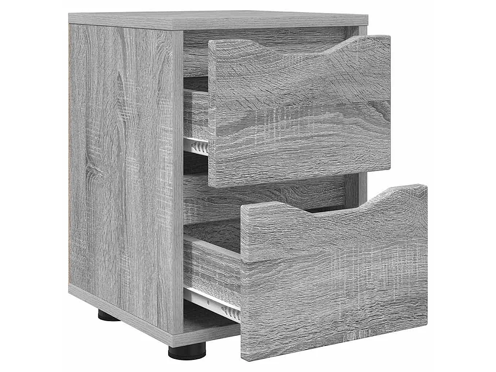 Mesa de Noche con cajón Gris Sonoma 30,5 x 30 x 43 cm