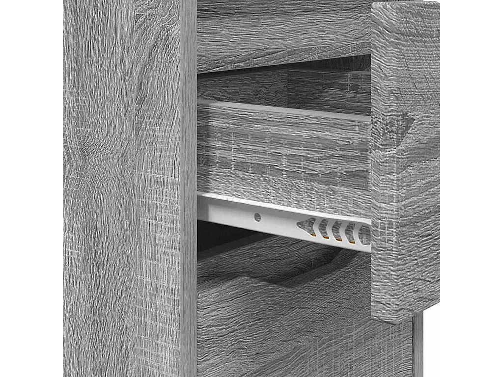 Mesa de Noche con cajón Gris Sonoma 30,5 x 30 x 43 cm