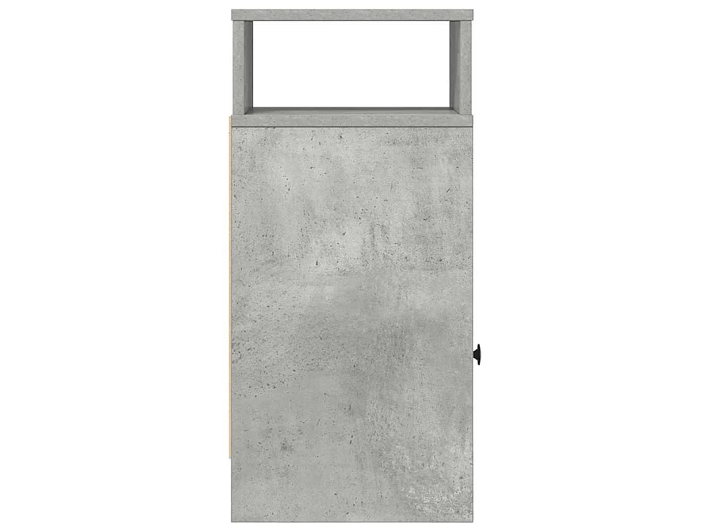 Mesilla de noche con cajón gris hormigón 25x31x66 cm