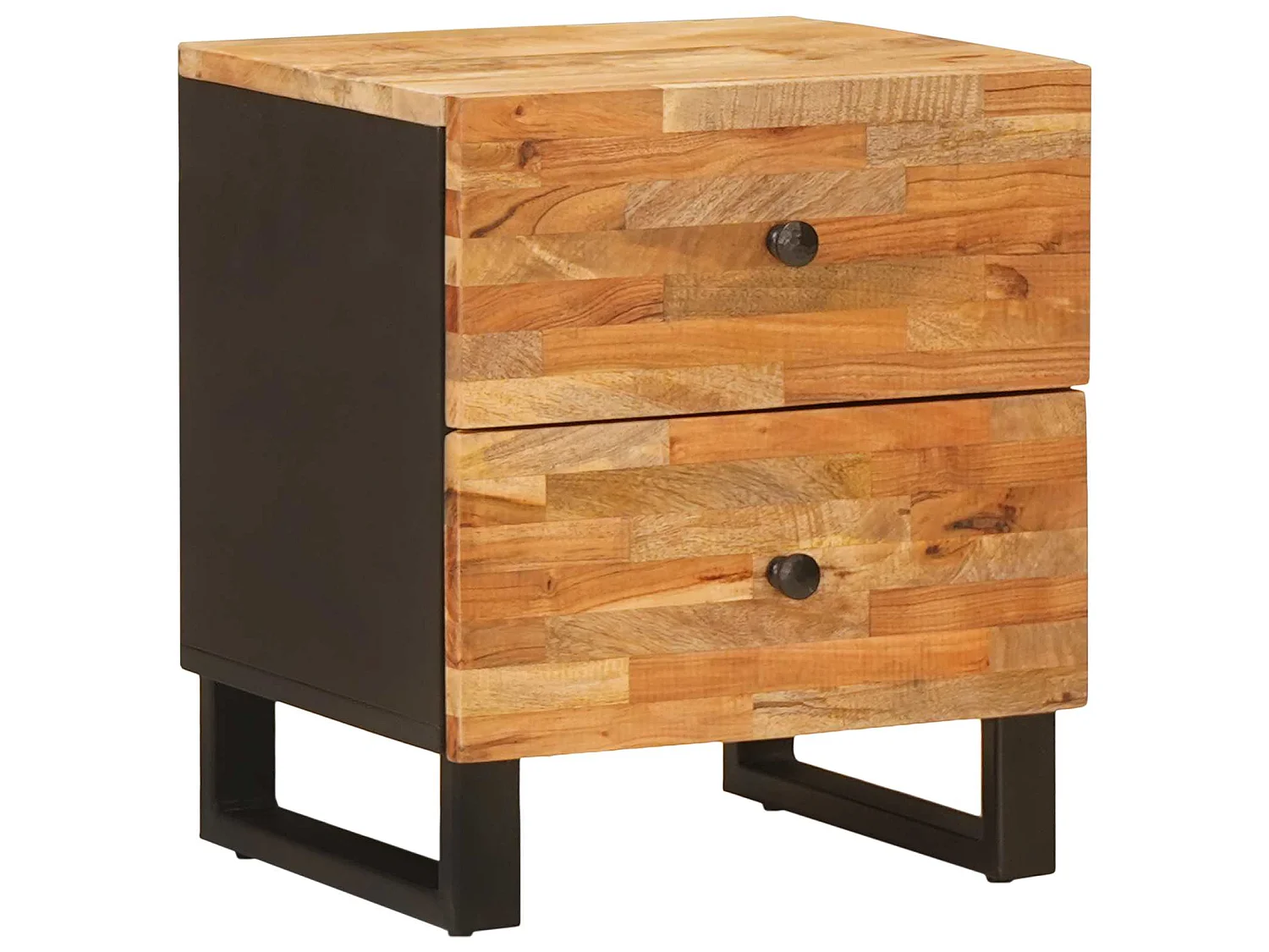 Armario de Noche con cajón 2 piezas Marrón 40 x 33,5 x 46 cm