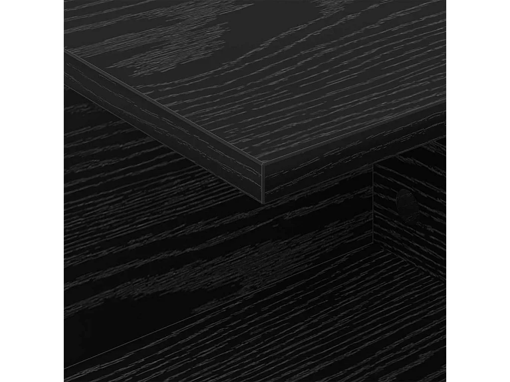 Mesita de Noche 2 piezas Roble Negro 40 x 30 x 25 cm