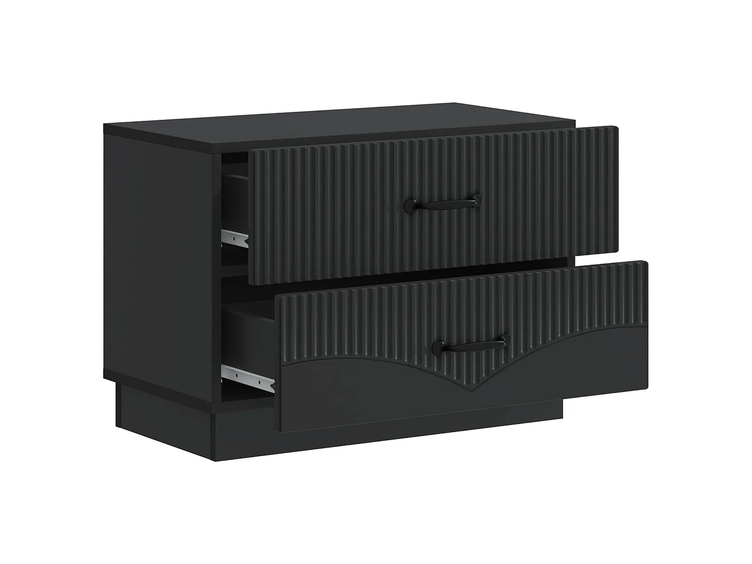 Table de chevet Noir 62 x 34,5 x 44,5 cm Bois d'ingénierie