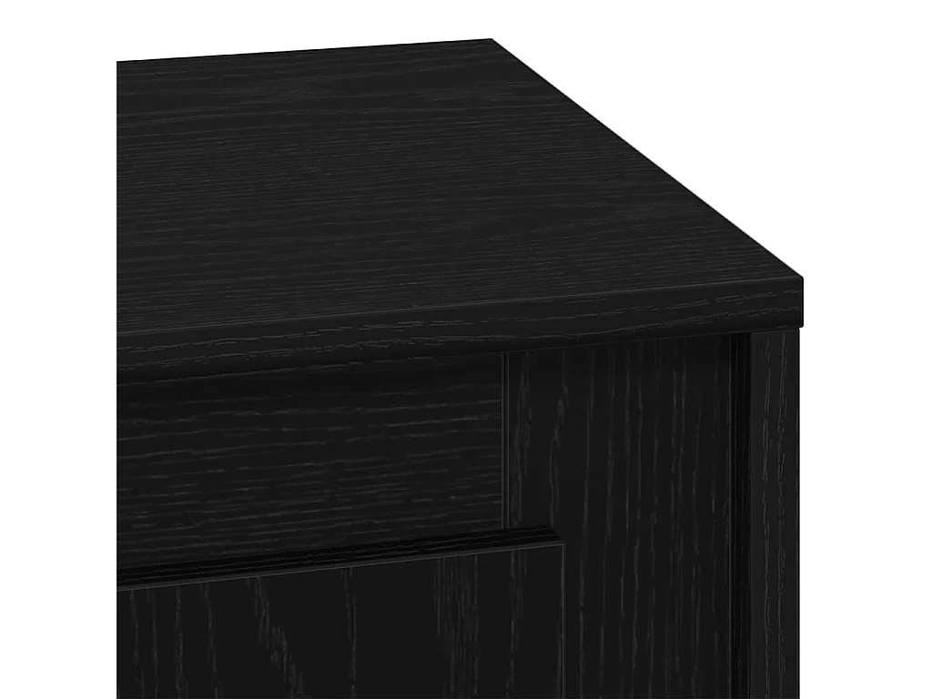 Armario de Noche Negro 44 x 34.5 x 45 cm Madera contrachapada